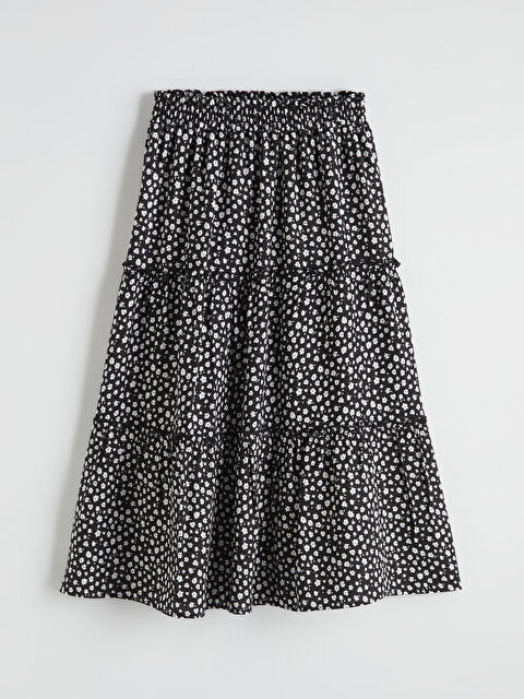 LCW ECO Beli Lastikli Çiçek Desenli Kız Çocuk Etek - S6ID48Z4-LQJ