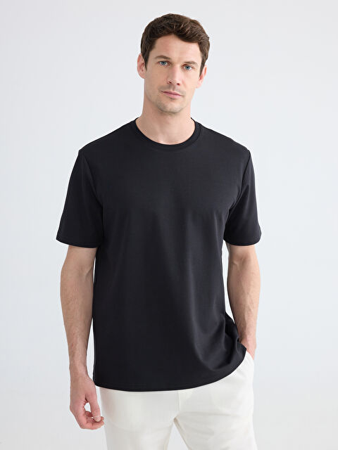 LCWAIKIKI Classic Bisiklet Yaka Erkek Tişört - S6ID79Z8-CVL