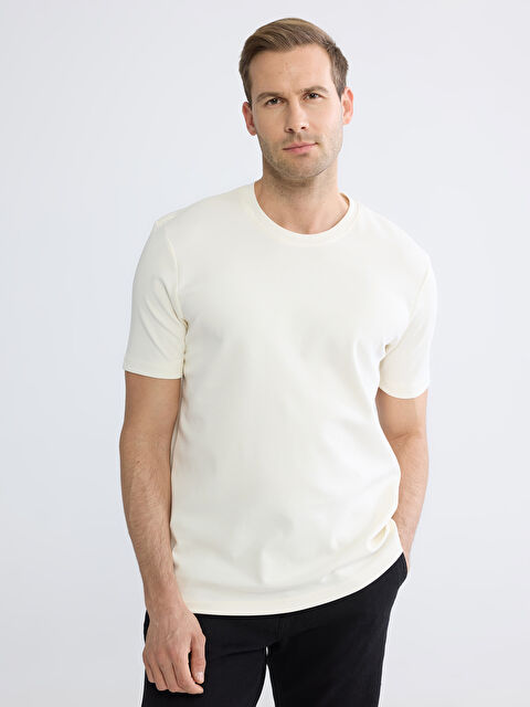 LCWAIKIKI Classic Bisiklet Yaka Erkek Tişört - S6ID79Z8-FES