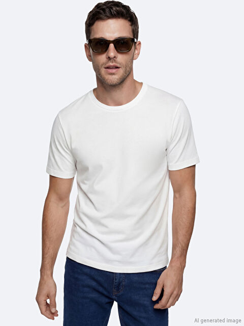 LCWAIKIKI Classic DRY TOUCH Bisiklet Yaka Erkek Tişört - S6ID79Z8-R9J