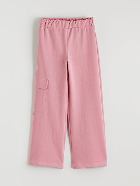 LCW ECO Kargo Cepli Geniş Paça Kız Çocuk Eşofman Altı - S6ID98Z4-FGW