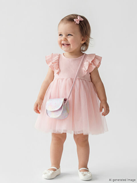 LCW baby Kalp Baskılı Kız Bebek Omuz Çantası