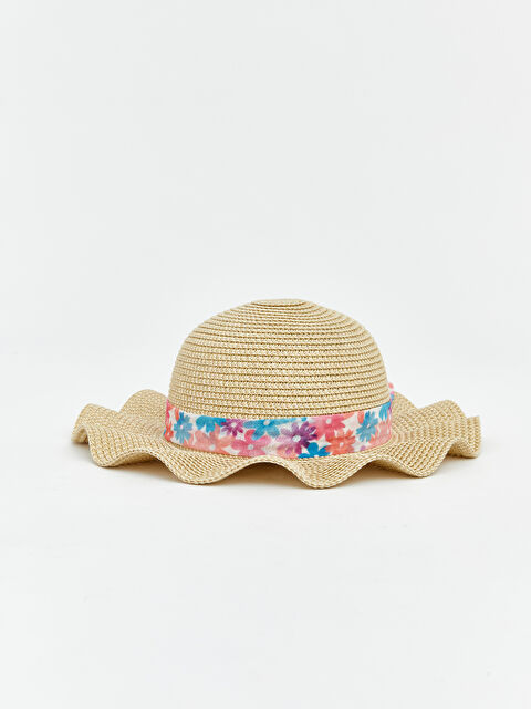 LCW ACCESSORIES Desenli Kız Çocuk Hasır Şapka - S6IE30Z4-F0B