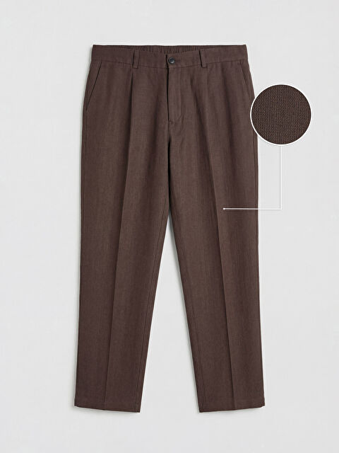 SOUTHBLUE Keten Görünümlü Standart Kalıp Pileli Erkek Pantolon