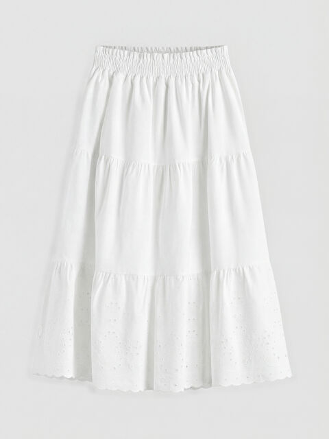 LCW Kids Beli Lastikli Fisto Detaylı Kız Çocuk Etek - S6IF15Z4-Q6K