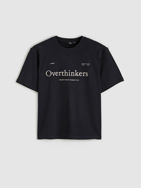 XSIDE Bisiklet Yaka Baskılı Penye Erkek Tişört - S6IF16Z8-2ST