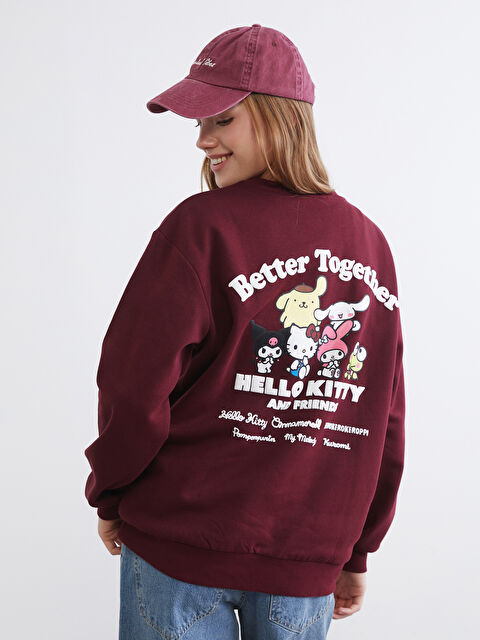 XSIDE Hello Kitty Print Women's Oversized Sweatshirt - S6IF33Z8-2L8