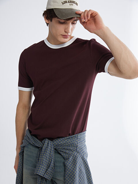 XSIDE Bisiklet Yaka Penye Erkek Tişört - S6IF35Z8-J4D