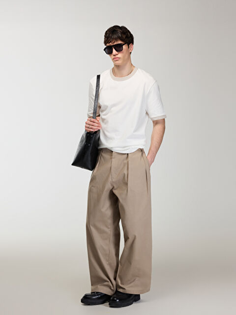 XSIDE Bisiklet Yaka Penye Erkek Tişört