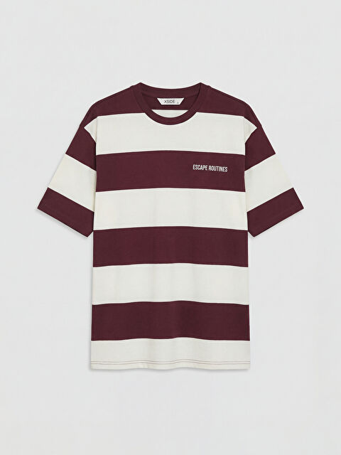 XSIDE Bisiklet Yaka Çizgili Erkek Tişört