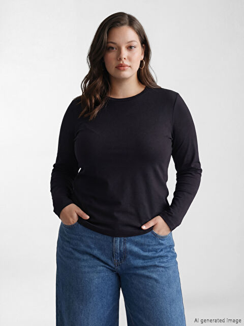 LCW EVERYDAY Crew Neck Soft Touch Women's Body - S6IF49Z8-CVL