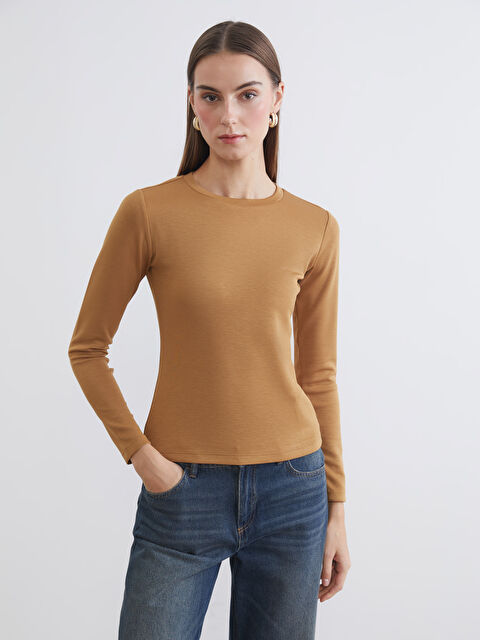 LCWAIKIKI Basic Women's crew neck bodysuit - S6IF49Z8-GSQ