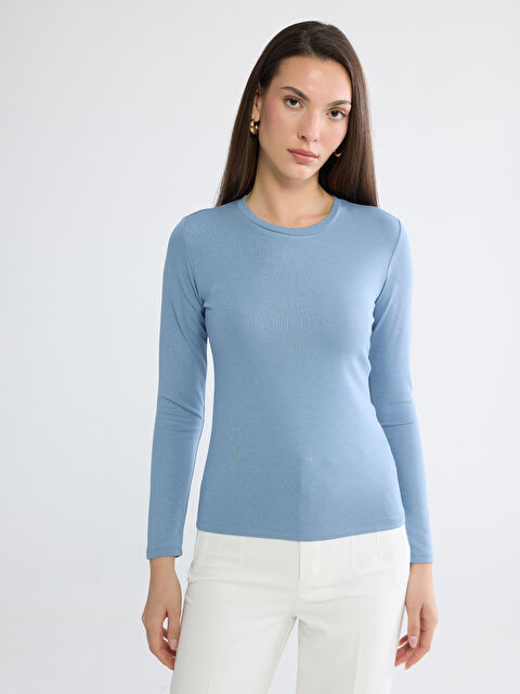 LCWAIKIKI Basic Bisiklet Yaka Soft Touch Kadın Body - S6IF49Z8-R0T