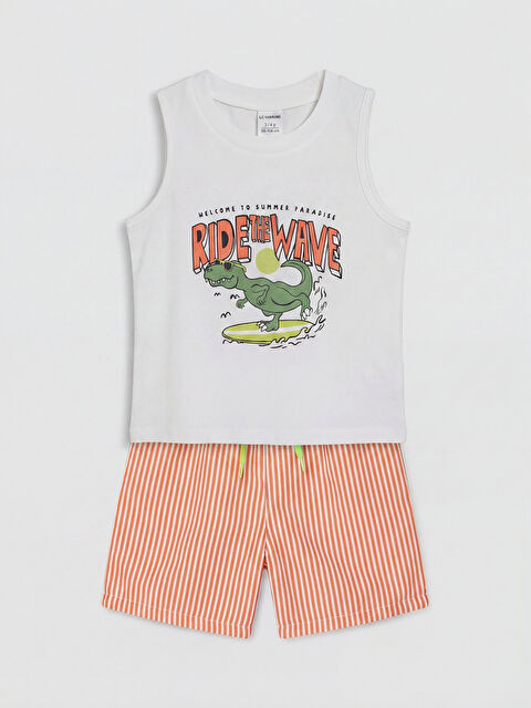 LCW Kids Baskılı Erkek Çocuk Mayo Takımı