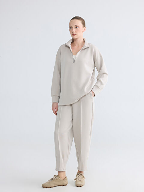 LCWAIKIKI Classic Beli Lastikli Modal Karışımlı Kadın Eşofman Altı