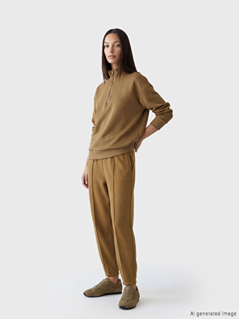 LCWAIKIKI Classic Beli Lastikli Modal Karışımlı Kadın Eşofman Altı