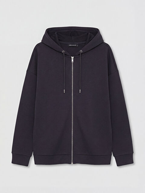 LCW EVERYDAY Kapüşonlu Yaka Kadın Fermuarlı Sweatshirt - S6IG01Z8-HEF