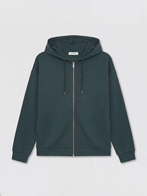 LCW EVERYDAY Kapüşonlu Oversize Kadın Fermuarlı Sweatshirt - S6IG01Z8-HRV