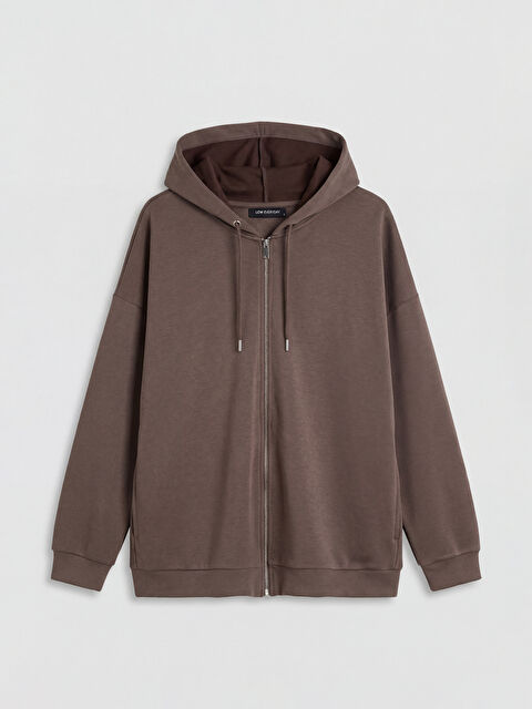 LCW EVERYDAY Kapüşonlu Kadın Fermuarlı Sweatshirt - S6IG01Z8-R1T