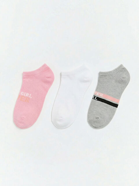 LCW ECO Kız Çocuk Patik Çorap 3'lü - S6IG40Z4-FRA