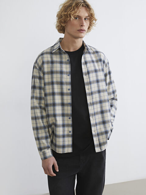 XSIDE Cămașă din Flanel Regular Fit Carouri pentru Bărbați - S6IG48Z8-LLC