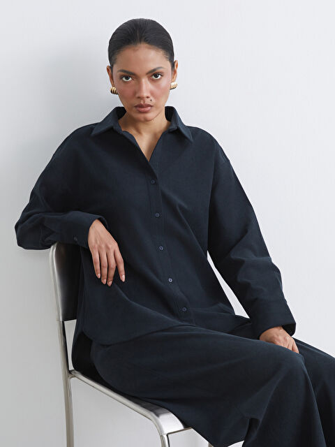 LCWAIKIKI Classic Loose Fit Textured Women's Shirt - S6IG68Z8-E1J