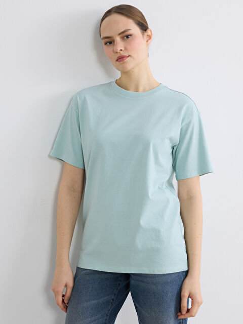 LCW EVERYDAY Женщины Зелёный Футболка - S6IG76Z8-FFV