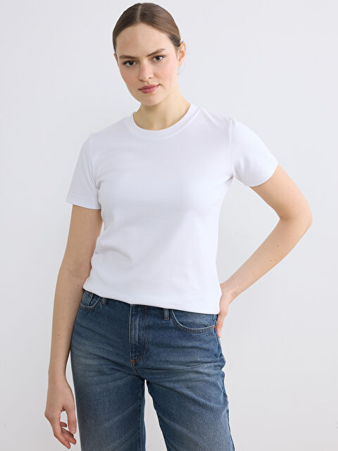 LCW EVERYDAY Tricou ALB Femeie - S6IG78Z8-Q6K