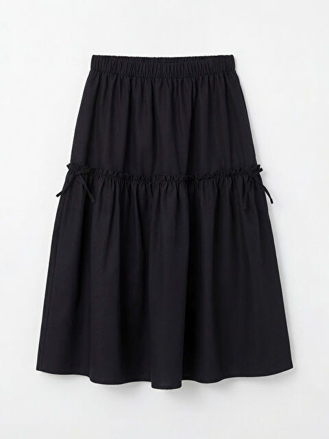 LCW Kids Beli Lastikli Fiyonk Detaylı Kız Çocuk Etek - S6IG85Z4-CVL