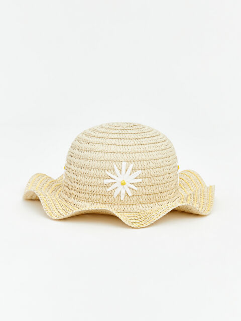 LCW ACCESSORIES Çiçek Nakışlı Kız Bebek Bucket Şapka