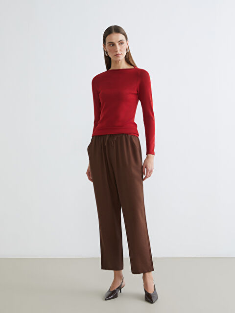 LCW ECO Beli Lastikli Kadın Pantolon - S6IH51Z8-1MW