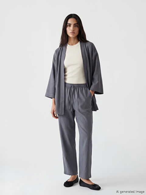 LC WAIKIKI Beli Lastikli Kadın Pantolon - S6IH51Z8-1W5