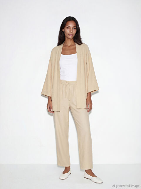 LC WAIKIKI Beli Lastikli Kadın Pantolon - S6IH51Z8-TC6