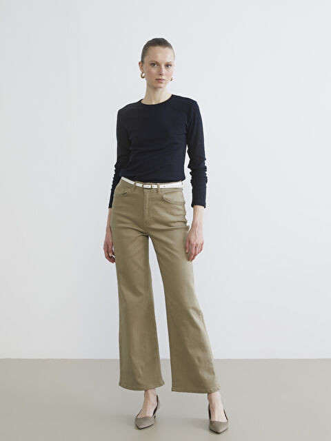 LCWAIKIKI Classic Wideleg Kadın Jean Pantolon - S6IH58Z8-MPC