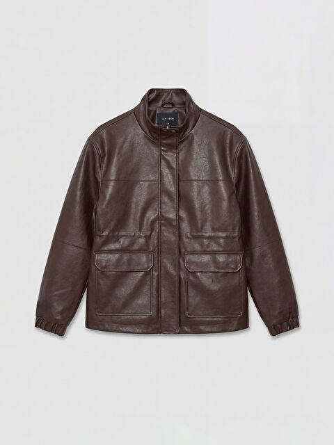 LCW Vision Әйелдер қоңыр Былғары  пиджак