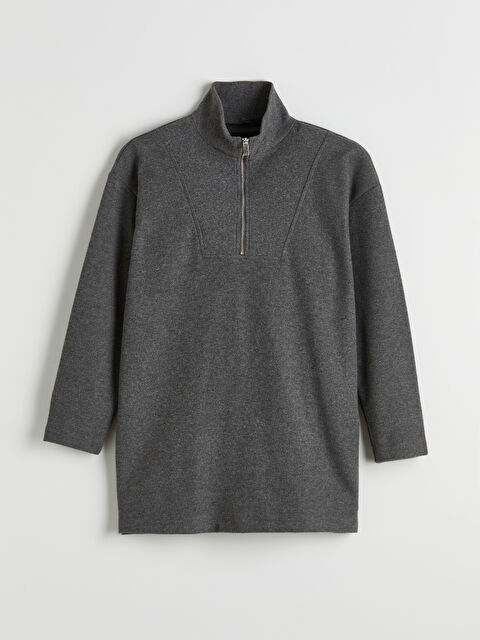 LCW Modest Dik Yaka Kadın Sweatshirt Tunik - S6IH72Z8-CWN