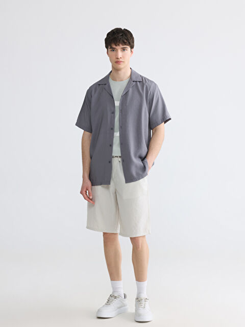 XSIDE Regular Fit Linen Look Men's Shorts