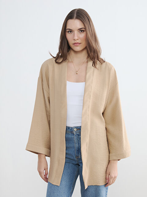 LCW ECO Şal Yaka Oversize Kadın Kimono - S6II11Z8-KXY