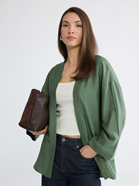 LCW ECO Şal Yaka Oversize Kadın Kimono - S6II11Z8-YEU