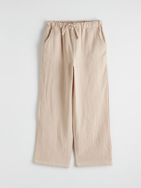 LCW ECO Beli Lastikli Kız Çocuk Pantolon - S6II22Z4-FPK