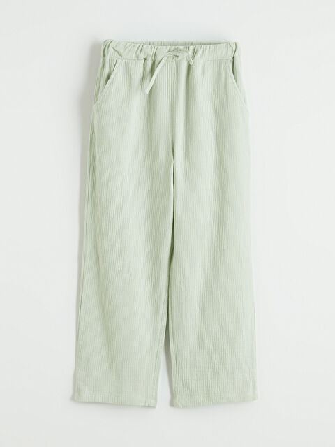 LCW ECO Beli Lastikli Kız Çocuk Pantolon - S6II22Z4-G4G