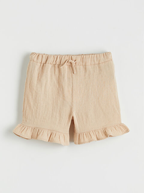 LC WAIKIKI Fırfır Detaylı Kız Çocuk Şort - S6II23Z4-FPK
