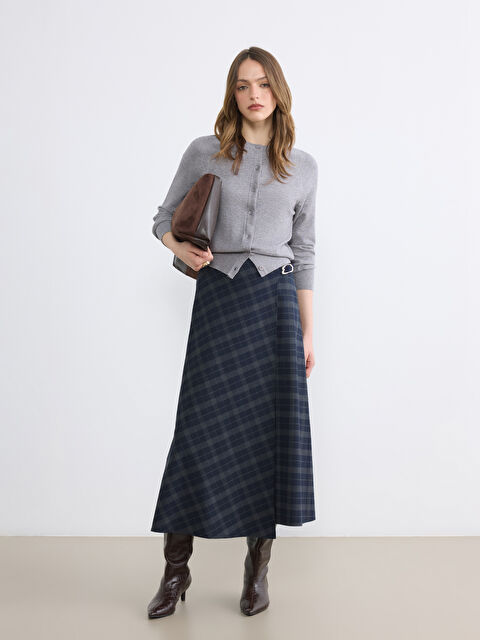 LCW Vision Beli Kemerli Ekose A Kesim Etek - S6IJ06Z8-LN6