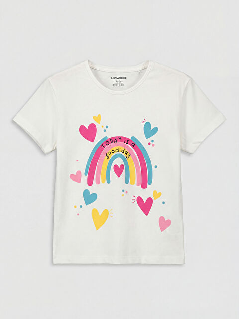 LCW baby Crew Neck Printed Girls' T-Shirt - S6IJ30Z1-R9J