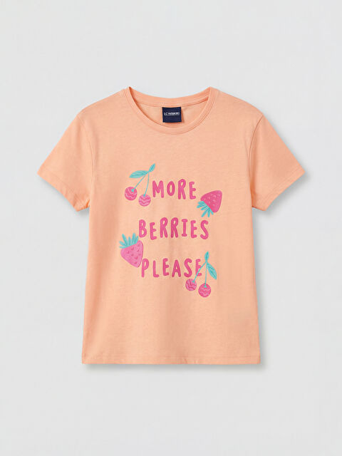 LCW Kids Girl CORAL T-Shirt - S6IK13Z1-G5P