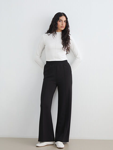 LCW Modest Beli Lastikli Soft Touch Kadın Eşofman Altı