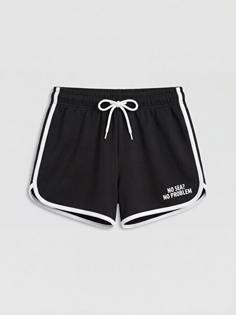 LCW Kids Slogan Baskılı Kız Çocuk Şort