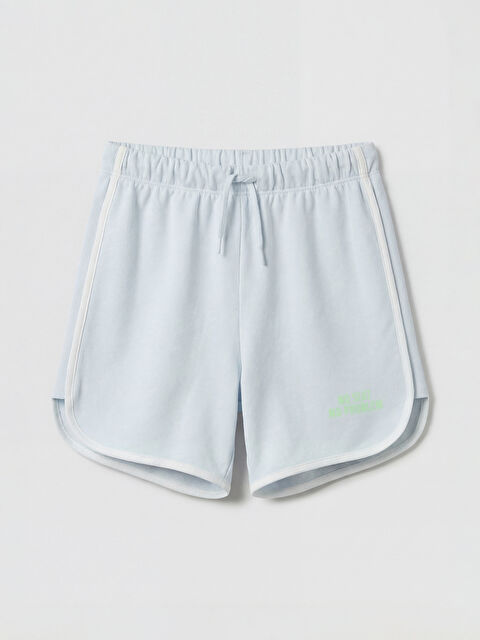 LCW Kids Baskılı Sweatshirt Kumaşı Kız Çocuk Şort - S6IK68Z4-QVU