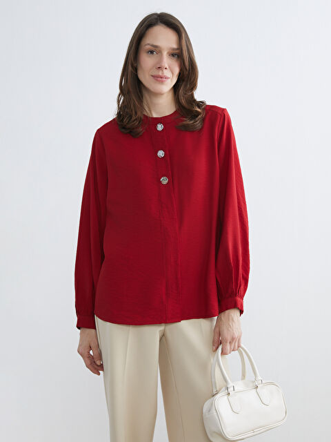 LCW Grace Hakim Yaka Dokulu Kadın Gömlek - S6IK96Z8-R3T