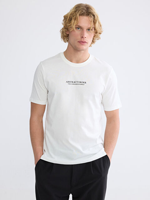 XSIDE Bisiklet Yaka Baskılı Penye Erkek Tişört - S6IK99Z8-R9J